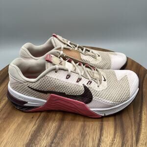 Nike Metcon 7 Shoes Womens Size 11 Beige Pink Training Gym Lifting Sneakers